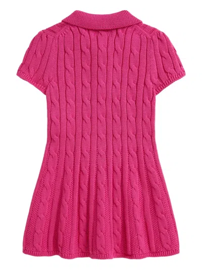 Polo Ralph Lauren Baby Girls Short-sleeve Polo Sweater Dress In Pink