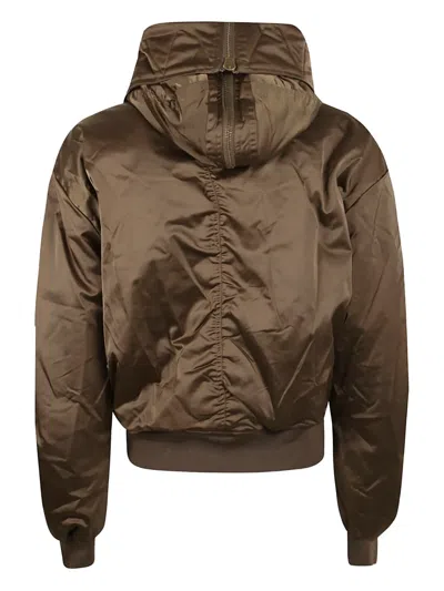 Isabel Marant Elisa Quilted Faux-fur Collar Jacket In Brown