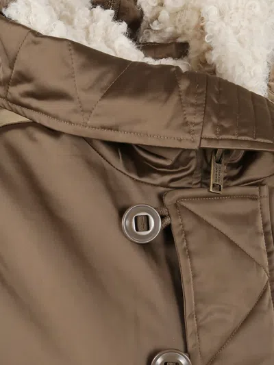 Isabel Marant Elisa Quilted Faux-fur Collar Jacket In Brown