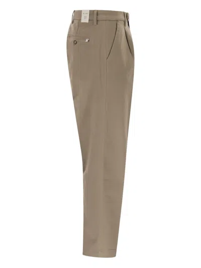 Re-hash Pleats Chino Trousers In Brown