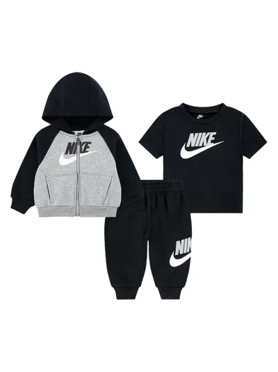 Nike Logo-print Tracksuit (set Of Three) In Black