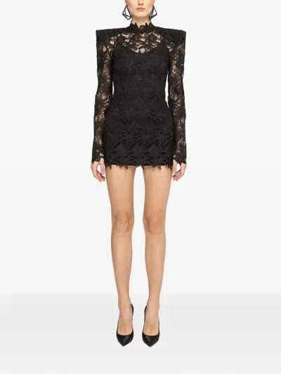 Nissa Lace Mini Dress In Black