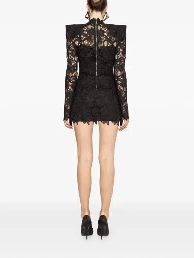 Nissa Lace Mini Dress In Black