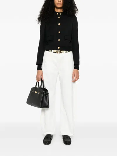 Nili Lotan Hadley Button-fastening Cropped Jacket In Black
