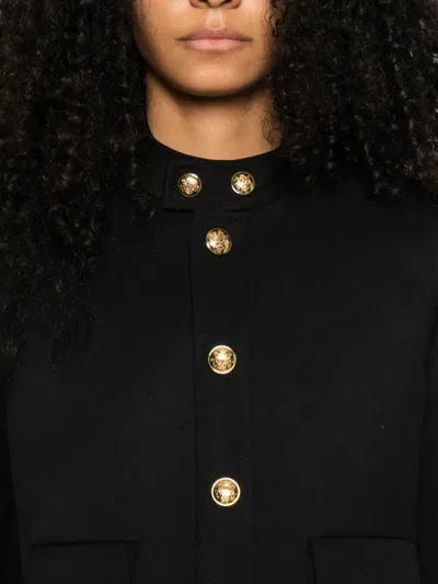 Nili Lotan Hadley Button-fastening Cropped Jacket In Black