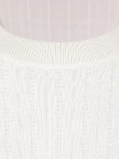 Brunello Cucinelli Ribbed Sweater In White