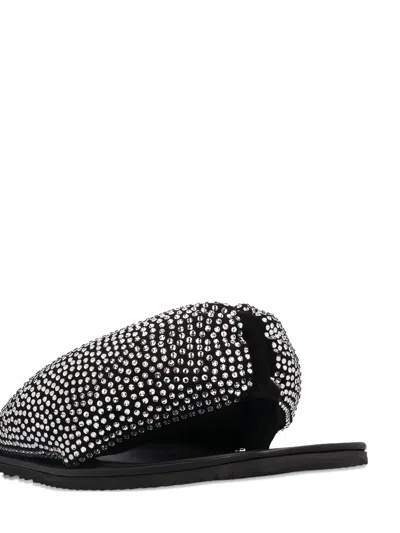 Attico Indie Max Flat Sandals In Black