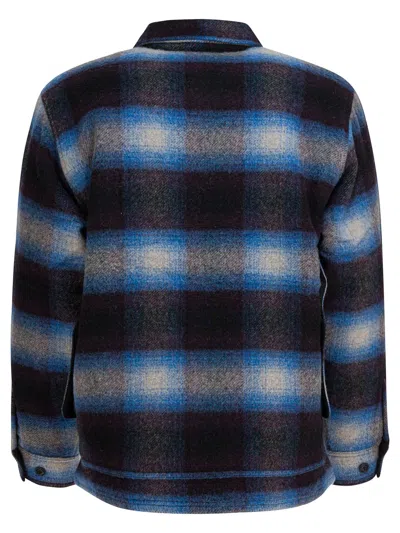 Filson Wool Blend Overshirt Jacket In Blue