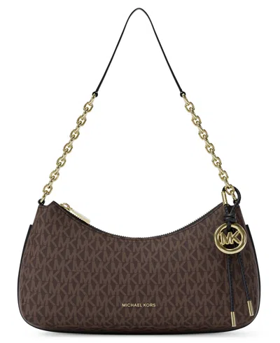 Michael Kors Michael  Nolita Small Chain Pouchette Bag In Brown