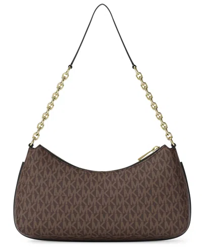 Michael Kors Michael  Nolita Small Chain Pouchette Bag In Brown