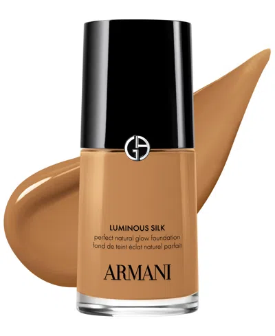 Armani Collezioni Luminous Silk Natural Glow 24-hour Wear Blurring Liquid Foundation, 1.0 Oz. In Brown