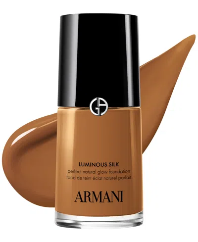 Armani Collezioni Luminous Silk Natural Glow 24-hour Wear Blurring Liquid Foundation, 1.0 Oz. In Brown