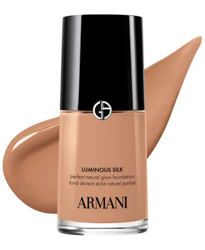 Armani Collezioni Luminous Silk Natural Glow 24-hour Wear Blurring Liquid Foundation, 1.0 Oz. In Brown