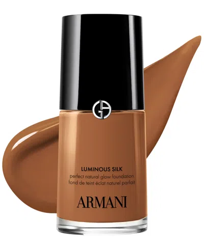 Armani Collezioni Luminous Silk Natural Glow 24-hour Wear Blurring Liquid Foundation, 1.0 Oz. In Brown