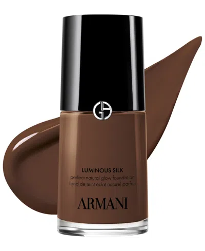 Armani Collezioni Luminous Silk Natural Glow 24-hour Wear Blurring Liquid Foundation, 1.0 Oz. In Brown