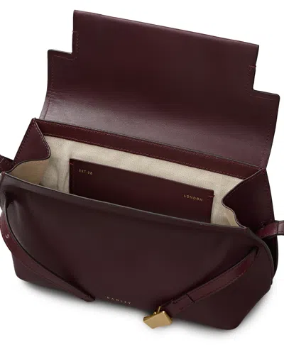 Radley London Christina Small Flapover Crossbody Bag In Burgundy