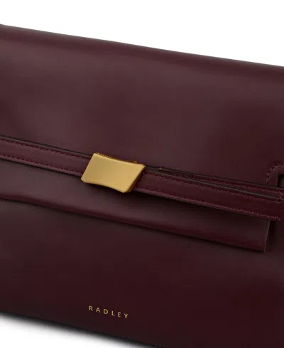 Radley London Christina Small Flapover Crossbody Bag In Burgundy
