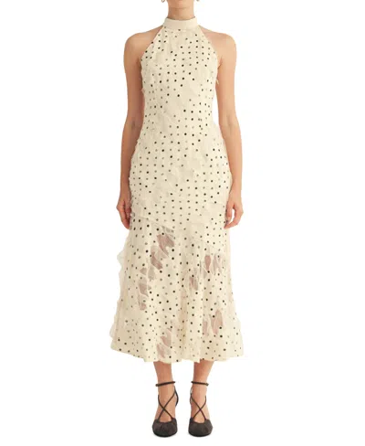 Arose Studio, Inc Women's Avelisse Halter Neck Midi Dress In Neutral