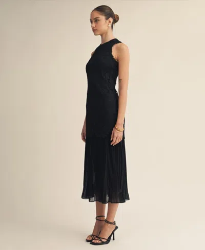 Arose Studio, Inc Women's Seraphine Crewneck Sleeveless Midi Dress In Black