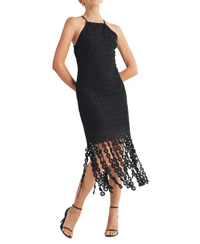 Arose Studio, Inc Women's Zariah Halter High-neck Midi Dress In Blue