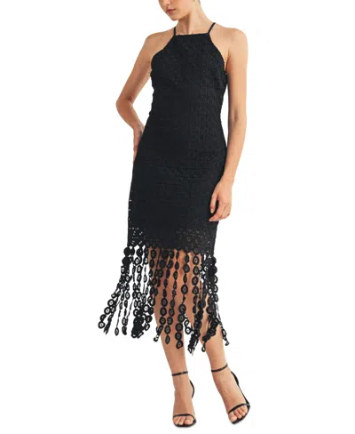 Arose Studio, Inc Women's Zariah Halter High-neck Midi Dress In Blue