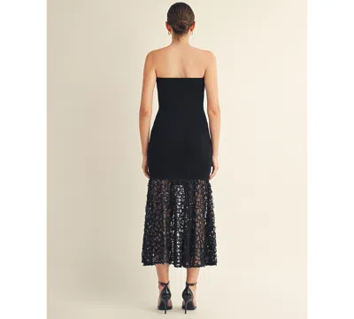 Arose Studio, Inc Women's Delisia Strapless Drop Waist Long Dress In Blue