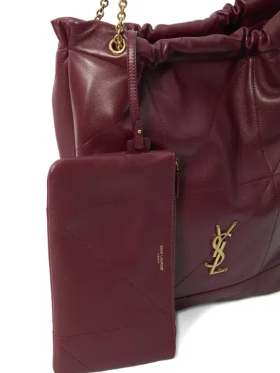 Saint Laurent Jaimne Pochon Quilted Shoulder Bag In Red