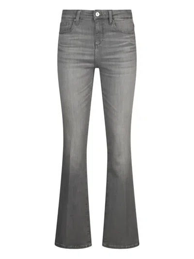 Liu •jo Five-pocket High-rise Bootcut Jeans In Gray