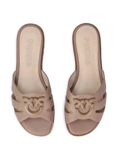 Pinko Flat Shoes Brown In Nude