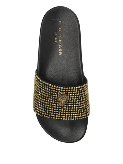 Kurt Geiger Meena Eagle Embellished Sandals In Brown