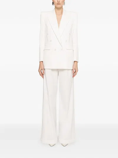 Nissa Double-breasted Blazer In White