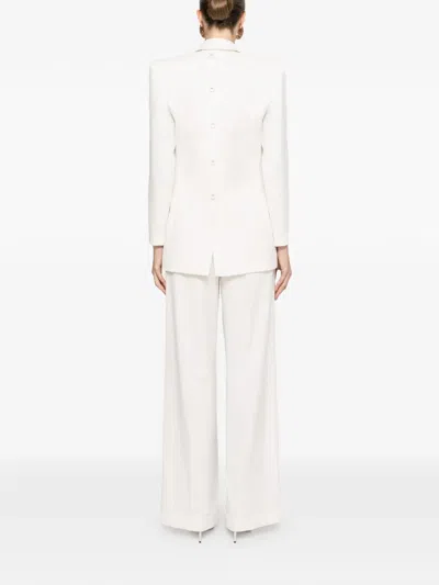 Nissa Double-breasted Blazer In White