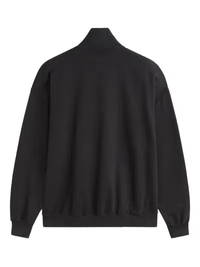 Les Héritiers Logo Quarter Zip Sweatshirt In Black