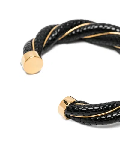Aurelie Bidermann Diana Braided Bracelet In Black