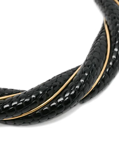 Aurelie Bidermann Diana Braided Bracelet In Black