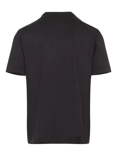 Paul Smith Stripe Tape Detail Crew Neck Tshirt In Black