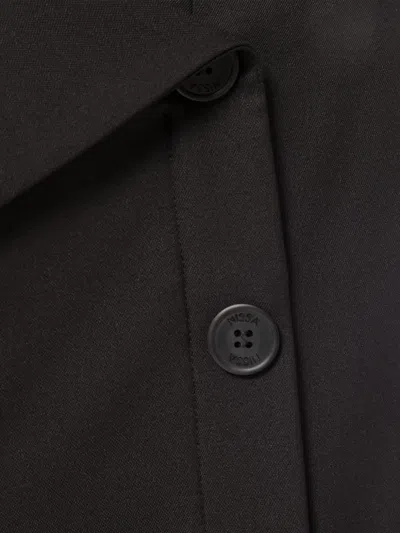 Nissa Button-detail Trousers In Black