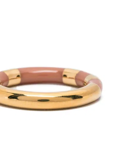 Aurelie Bidermann Striped-embellishment Ring In Gold