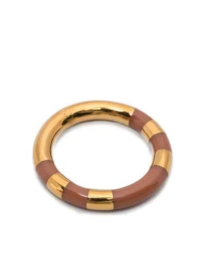 Aurelie Bidermann Striped-embellishment Ring In Gold