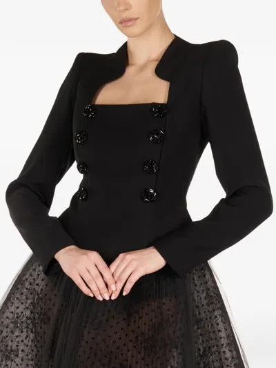 Araftu Button Embellished Skirted All In One In Black