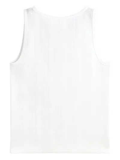 Les Héritiers Textured Tank Top In White