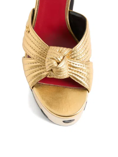 Valentino 125mm Vlogo Crasher Sequined Polka Dot Leather Platform Sandals In Multi