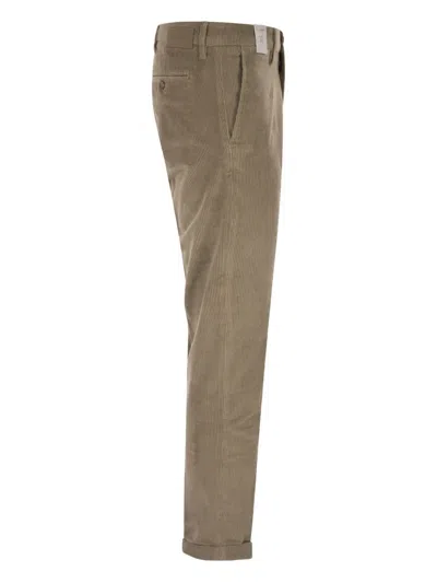 Re-hash Ribbed Mucha Trousers In Brown