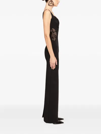 Nissa Lace Sequin Maxi Dress In Black