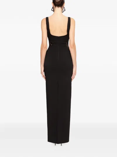 Nissa Lace Sequin Maxi Dress In Black