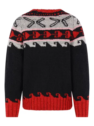 Chamula Geometric-pattern Sweater In Black