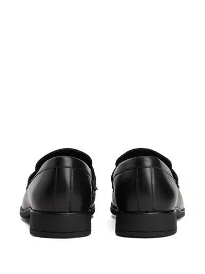 Tommy Hilfiger Fringed Chain-detailed Loafers In Black