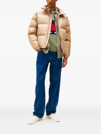 Tommy Jeans Padded Zip-fastening Jacket In Neutral