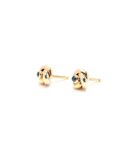 Cartier Vintage Sapphire Baby Trinity Earrings In Gold