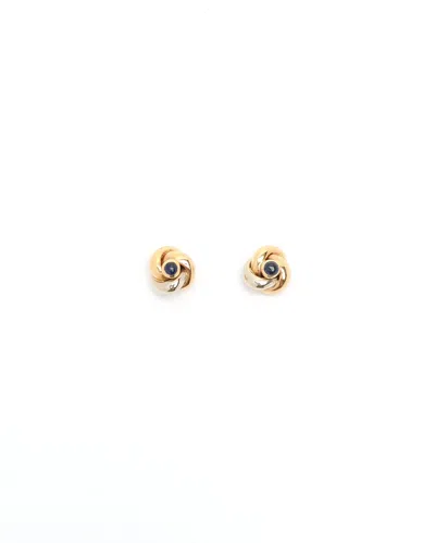 Cartier Vintage Sapphire Baby Trinity Earrings In Gold
